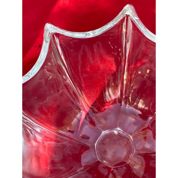 Vintage Indiana Glass Heavy Clear Glass Umbrella Parasol Candy Dish/Nut Bowl MCM - Picture 7 of 7